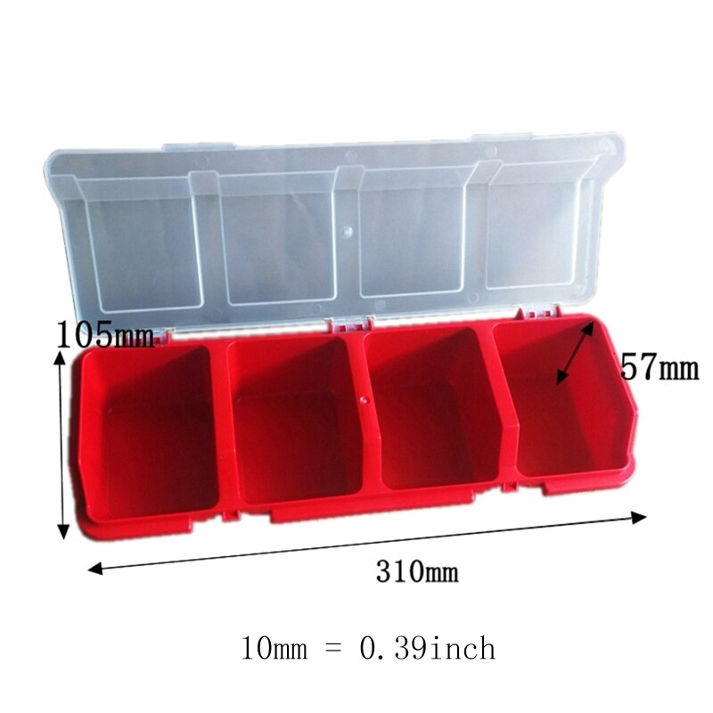 Plastic Tools Storage Box with Cover Parts Screw Toolbox Case Components Sorting HX6D