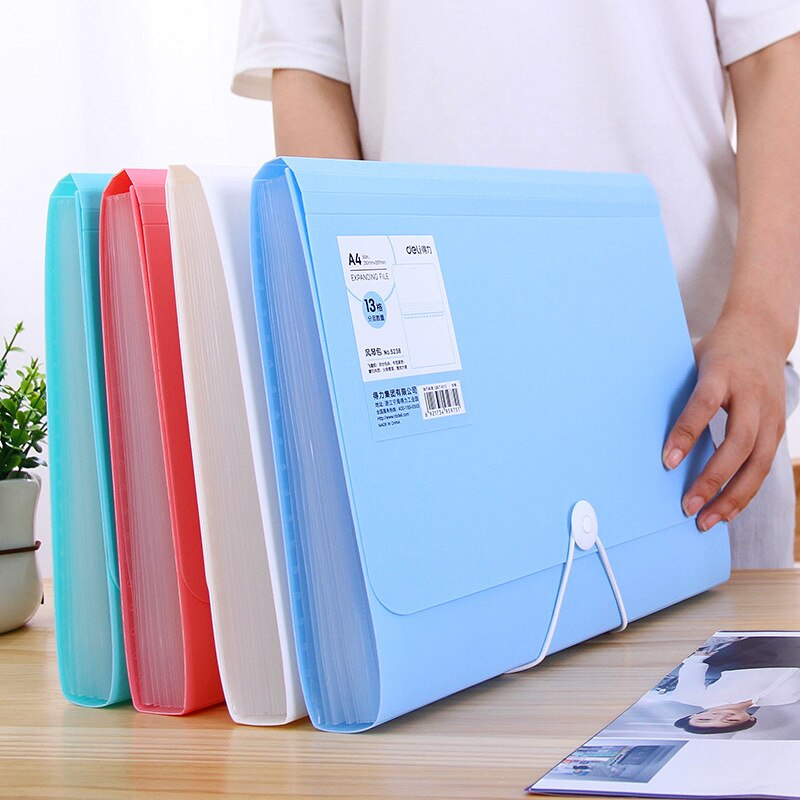 deli Newest A4 Paper File Folder Bag Premium Waterproof Business Book Office stationery Document folder Rectangle Office