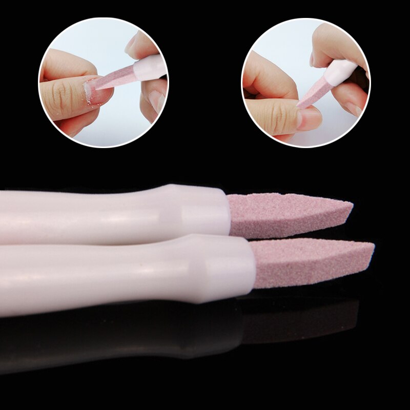 1 st 2 sätt skrubba sten nagelfilar buffert manikyr stick slipstång nagelband remover nagelkonst manikyr keramisk trimmer polering