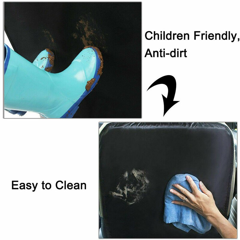 1 pc bilpleje sæde beskyttelse børn beskyttelsesdæksel gennemsigtig rengøring anti-kick pad auto dele tilbehør ryglæn dæksel