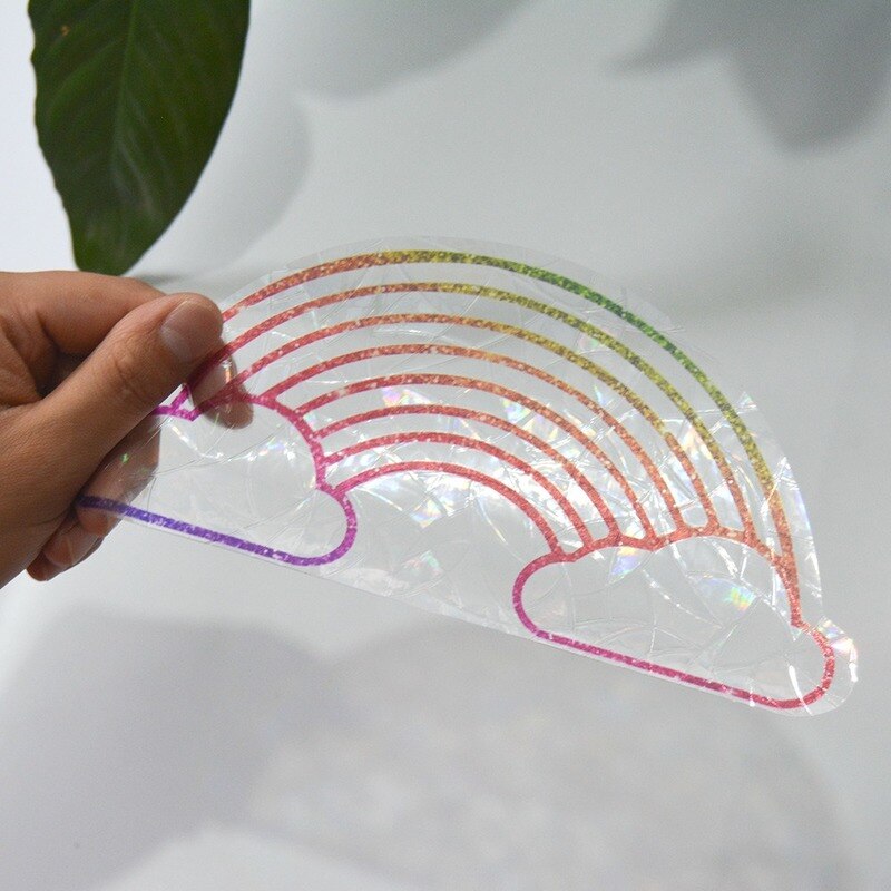 3PCS Rainbow Prism Electrostatic Glass Sticker Solar Catcher Window Sticker Glueless Window Film Removes Glass Window Stickers