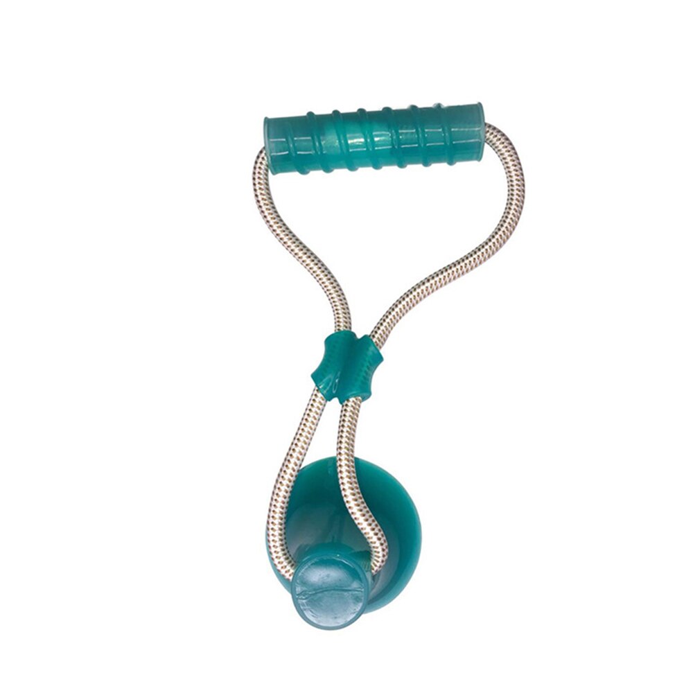 Dog Toys Rubber Suction Cup Dog Toys Pet Tug Funny Toy Chewing Teeth Cleaning Puppy Animal Toy Tug Rope Holder Pet Supplies: green-A