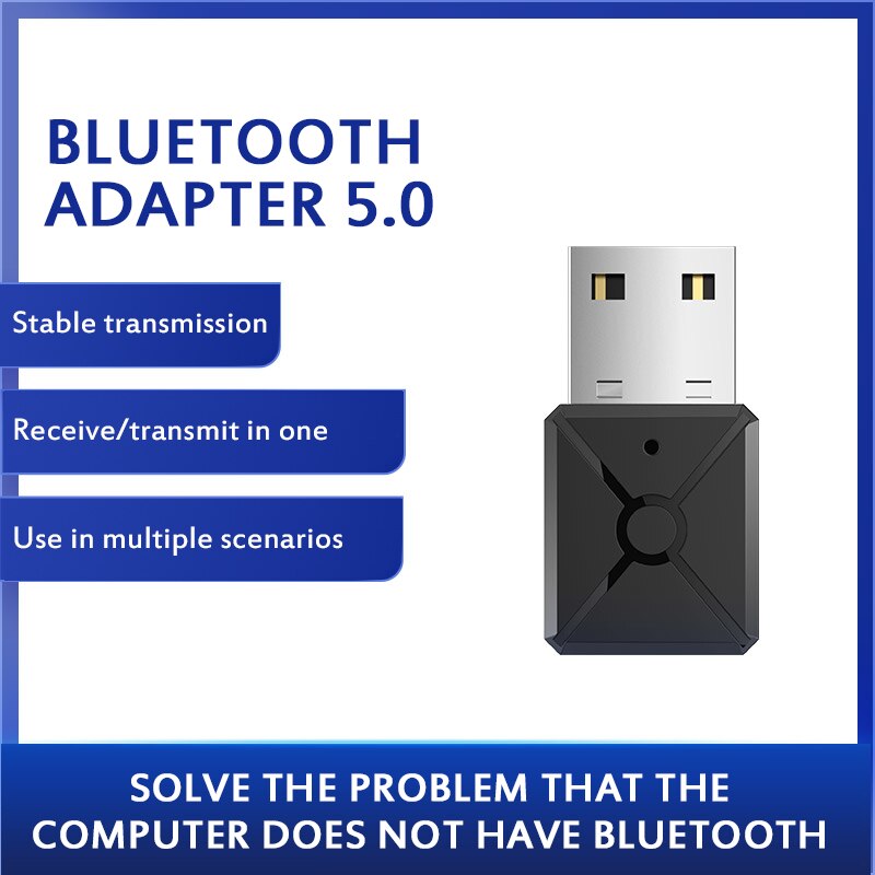 USB Wireless Bluetooth 5.0 Bluetooth Adapter Receiver Bluetooth Dongle Adapter For PC Laptop Bluthooth 5.0 Transmitter