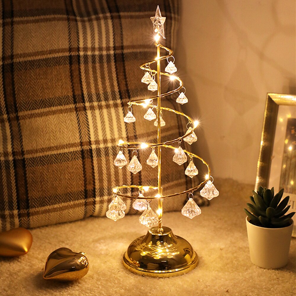 Led Kerstboom Bureaulamp Batterij Power Jaar Nachtlampje Home Kinderkamer Slaapkamer Decoraties Licht Kerstcadeau