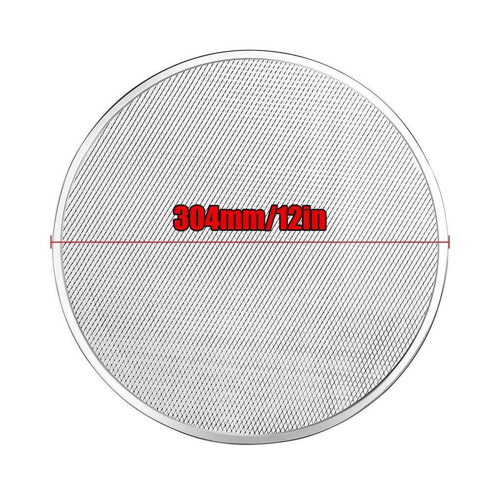 Durable Round Mesh Pizza Screen Baking Thin Crust Tray Mesh Aluminum Wire Pan Pizza Baking Tool: 12 inch