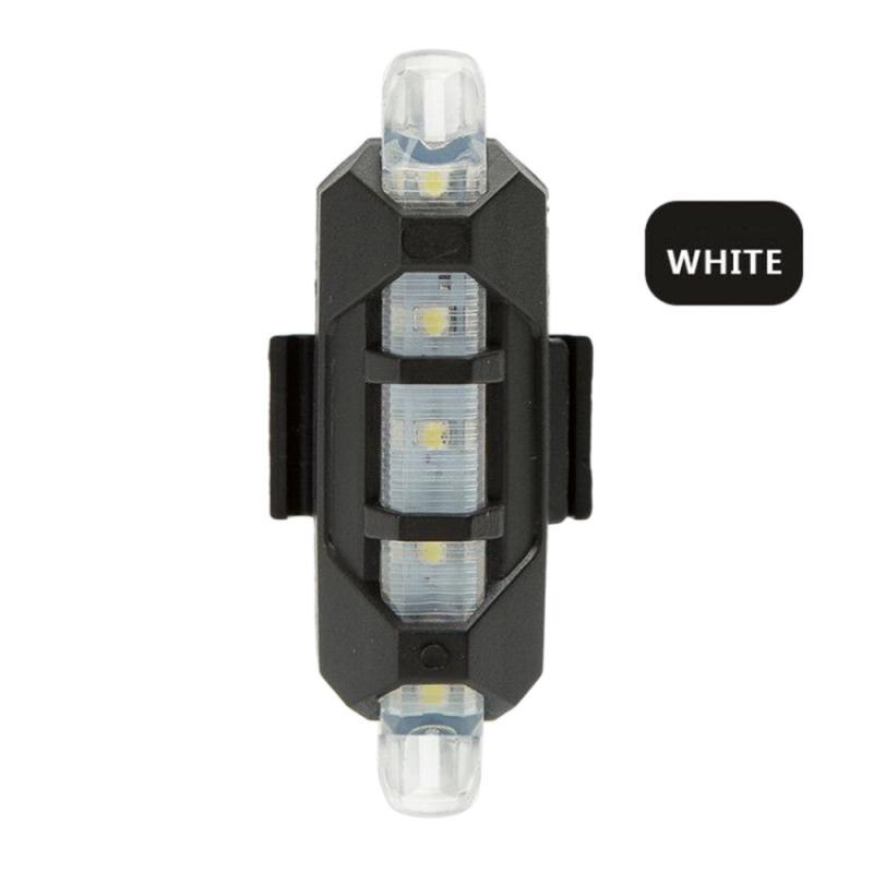 MTB Bike Bicycle Light USB Charging LED Warning Light Taillight Bike Front Rear Light Cycling Bicycle Accessories Bike Headlight: WHITE
