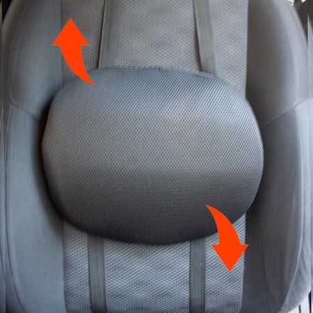 Cojín Lumbar para asiento de coche, cojín Lumbar negro para corrección de postura y dolor de espalda, cojín Lumbar para Conductor de coche