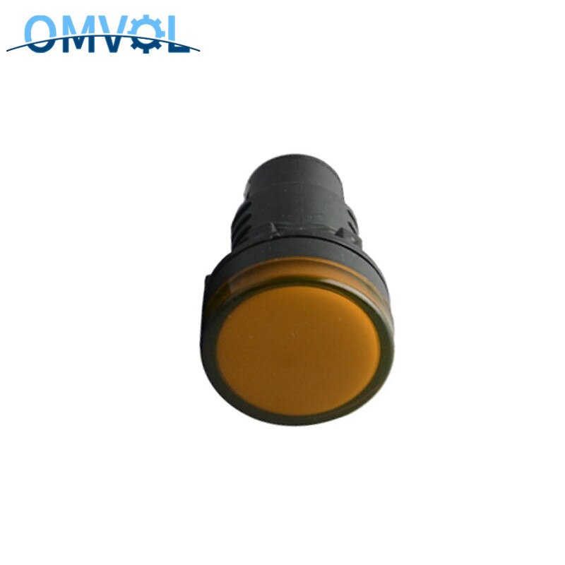 1PC 30MM 5V(6.3V) 12V 24V 220V Panel Mount LED Power Indicator Pilot Signal Light Lamp: 30mm YELLOW 220V
