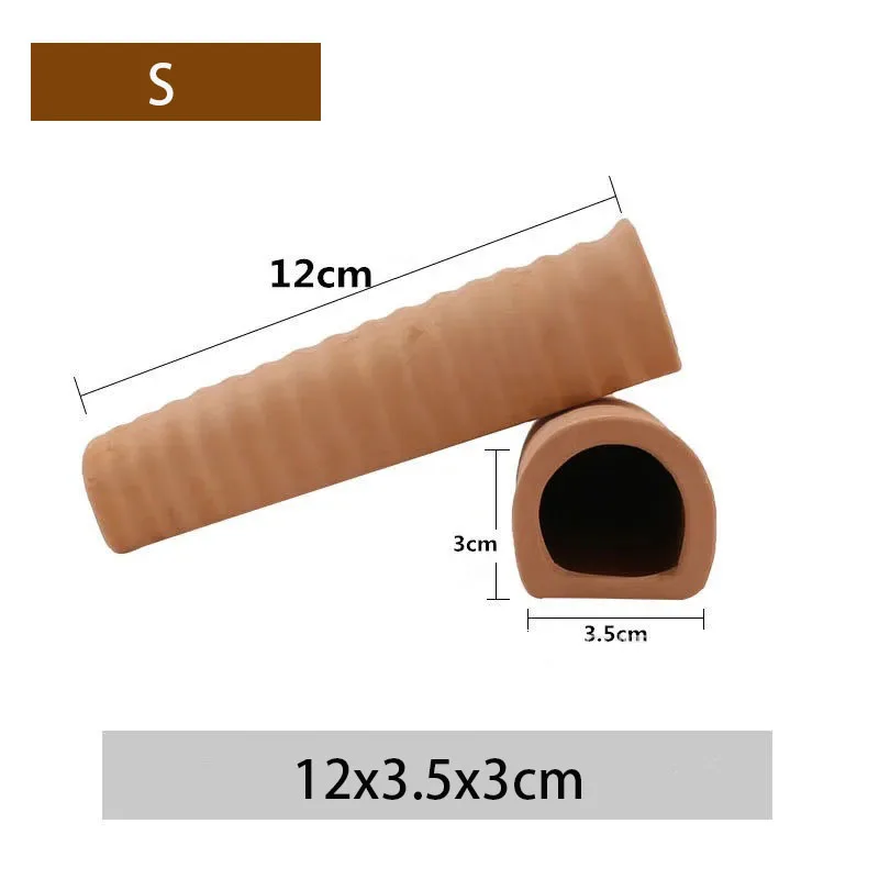 Refugio de cerámica para acuario, cueva de cría, decoración, tubo oculto para acuario, pecera, nido de camarones, adornos de cueva para casa