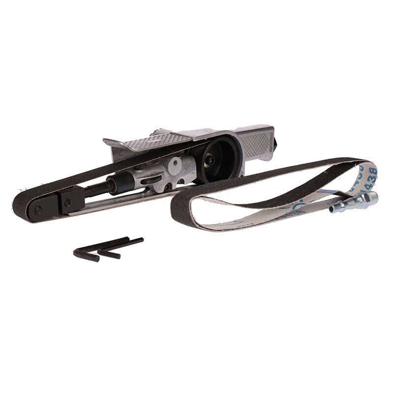 1*Sander 20mm Wide Air Finger Belt Sander Power File Detail Sander Sanding Rust Removal Air Inlet 1/4" BSP 90psi