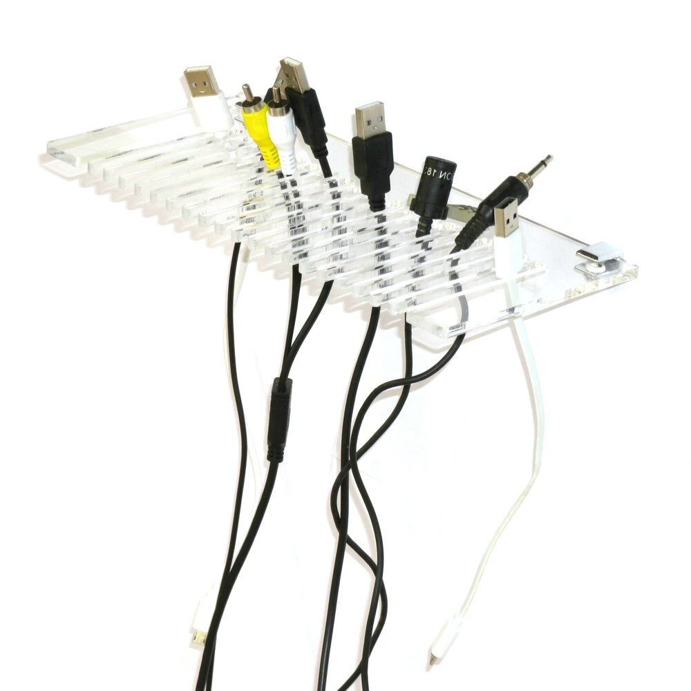 Wall Mountable Cable Hanger &amp; Organizer Cable Slots Fit 3-5mm Cable