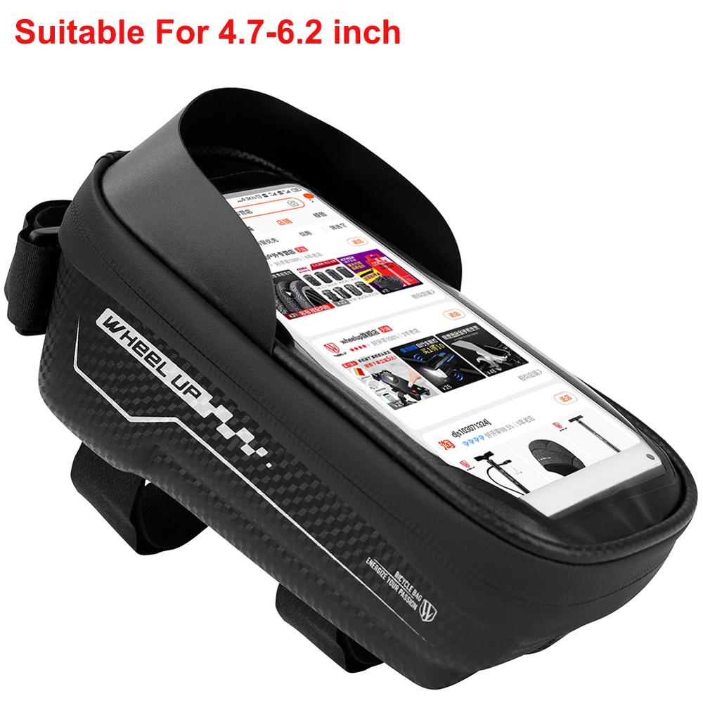 Wheel Up Waterproof Bicycle Bag MTB Road Bike Front Frame Pouch Bags Touchscreen Cycling Top Tube Hard Shell Mobile Phone Case: Type B