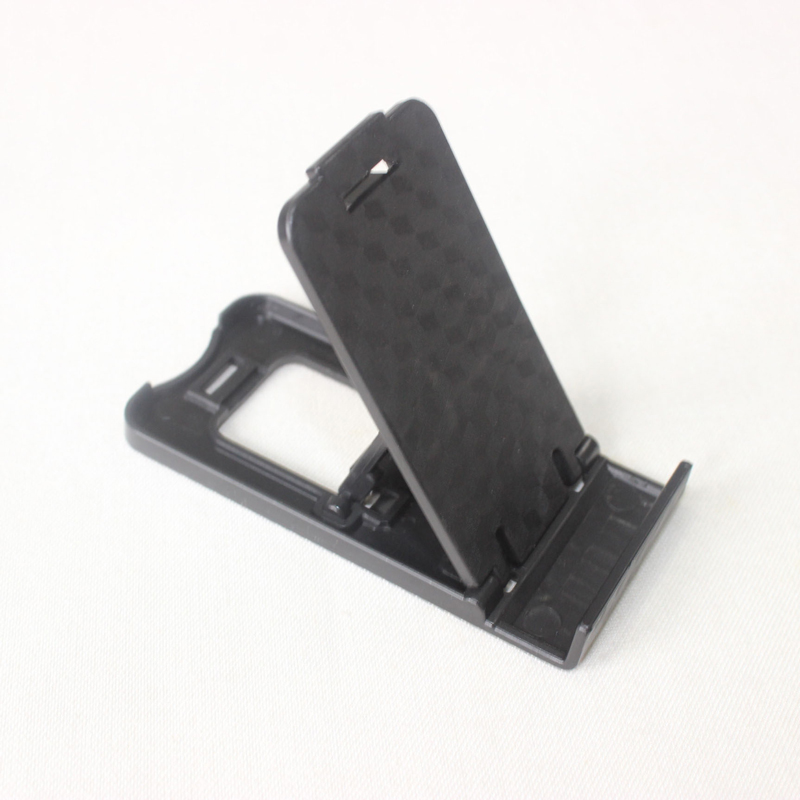 Mini Universal Foldable Phone Stand Plastic Desktop Mount Portable Folding Stand for iPhone Samsung Xiaomi Smartphone Stand: Black