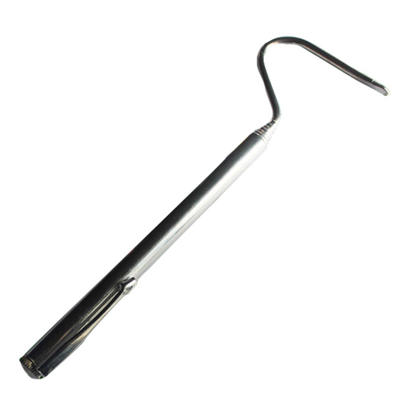 Portable Snake Hook Adjustable Retractable Stainless Steel Snake Tongs Snake Reptile Hook Catching Snake Handling Tool