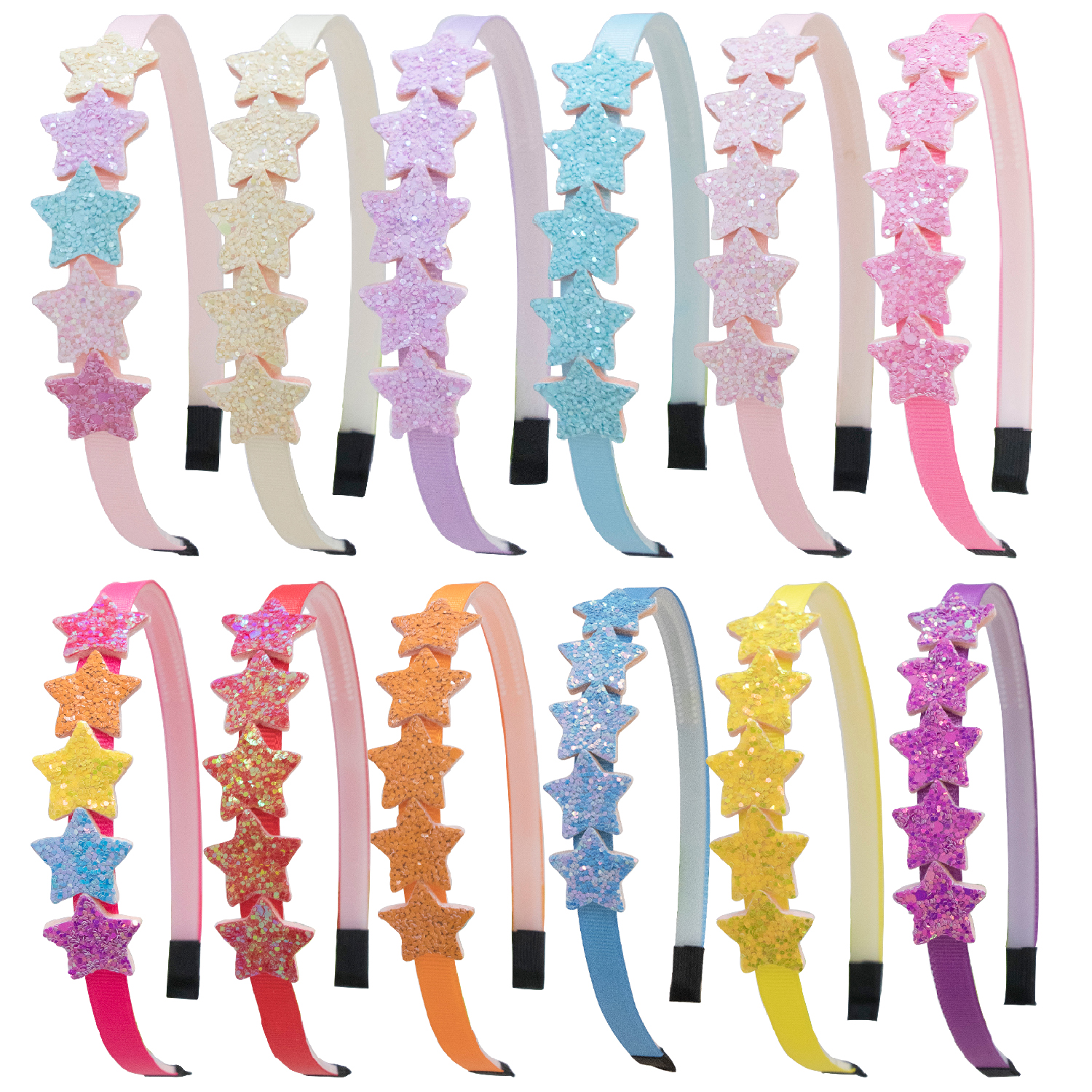 1 diademas bonitas con forma de estrella brillante para niñas, diademas con forma de estrella brillante, accesorios para el cabello para niños