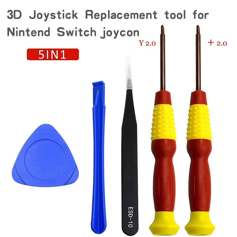 21 In 1 3D Vervanging Joystick Analoge Thumb Stick Reparatie Kit Tri-Wing Kruis Schroevendraaier Pry Tool Voor Nintendo schakelaar Controller: 6