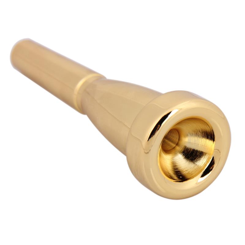 1 Uds boquilla de trompeta 24K chapado en oro Mega tono rico 7C latón trompeta instrumentos musicales trompeta Accesorios