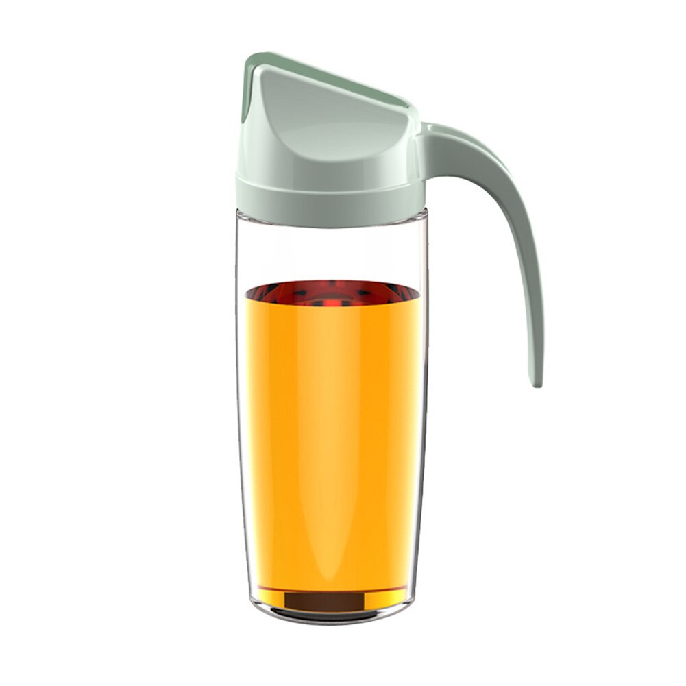 Økonomisk automatisk åpning glass oljegryte kjøkken husholdningsplast lekkasjesikker oljetank soyasaus flaske eddik gryte ds: Grønn -600ml