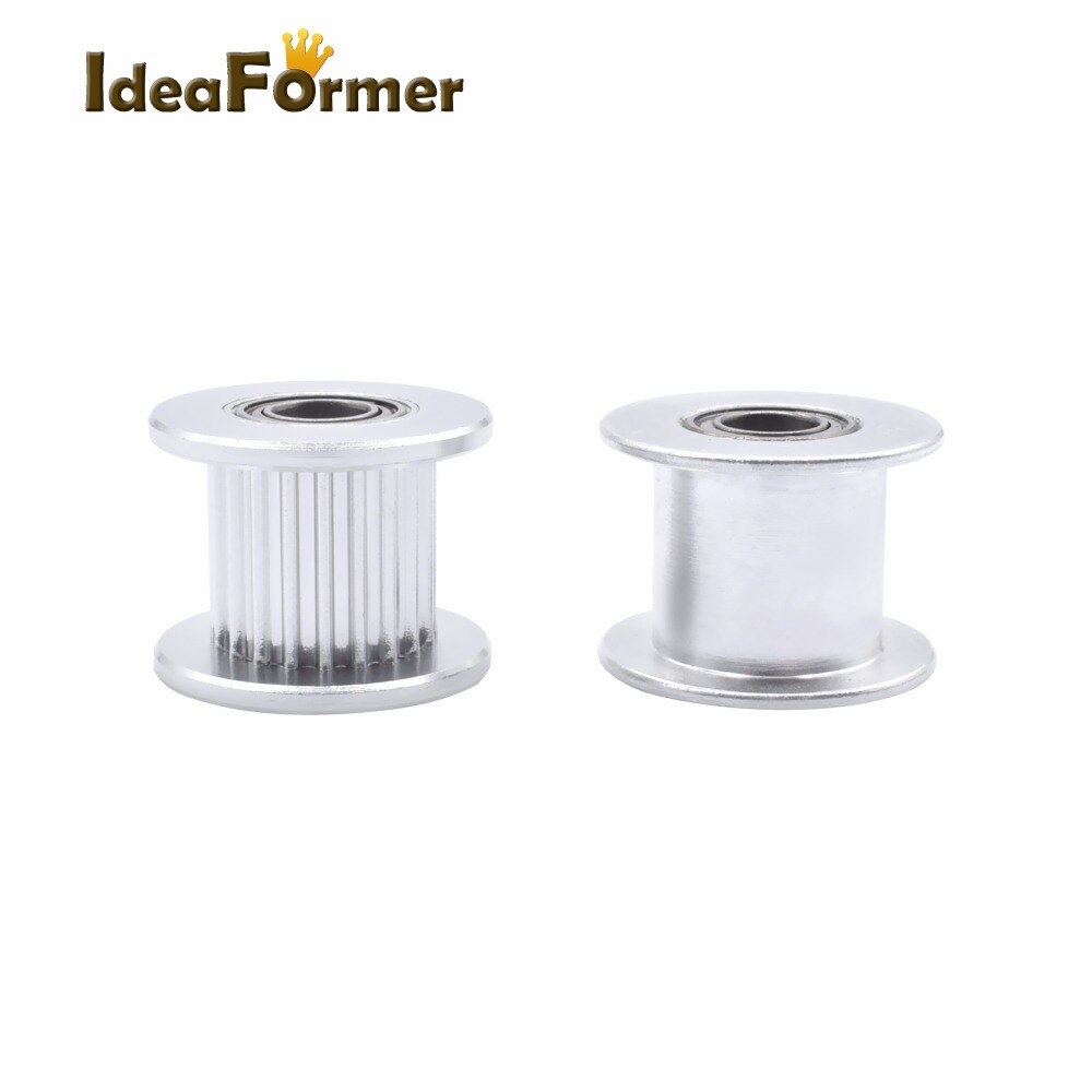 5pcs/lot GT2 Idler Timing Pulley 16/20 Tooth Wheel Bore 3/5mm Aluminium Gear Teeth Width 6/10mm 3D Printer Parts For Reprap Part