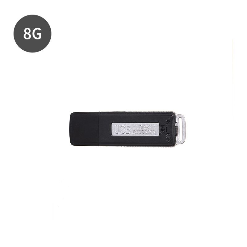 8GB Digital Voice Recorder & USB Flash Drive - Handheld Dictaphone, WAV Format