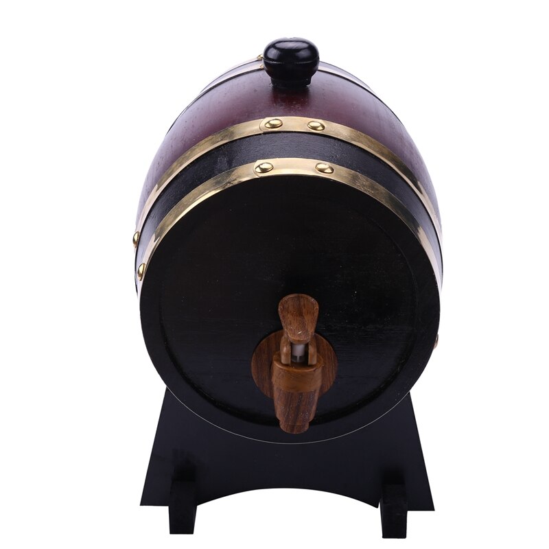 1.5L Tonneau En Bois En Bois Bière Brassage Outils Robinet Machine À Eau Pot de Vin Mini Tonneau Bar à Bière Baril