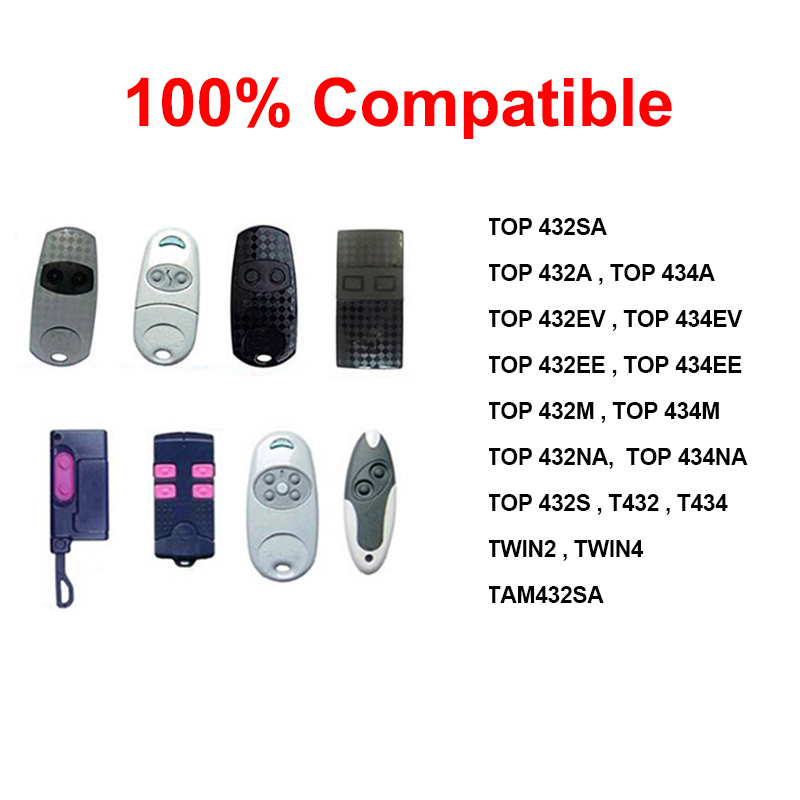 Clone CAME TOP 432 NA EV EE, télécommande de porte de Garage 433mhz, TOP432NA TOP432EE TOP432EV