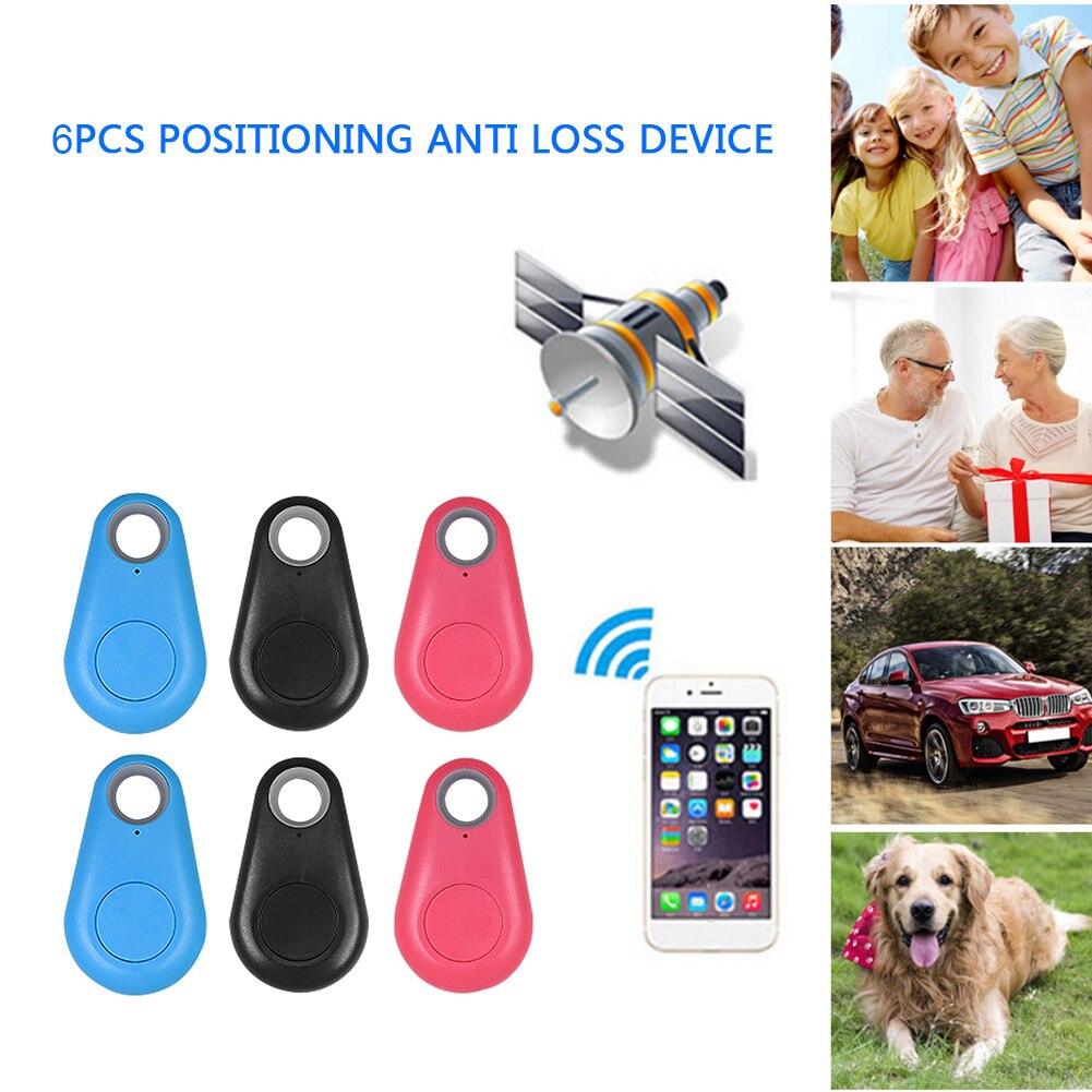 6 pièces Mini détecteur de clé Anti-perte alarme GPS localisateur d'article pour chien de compagnie enfant porte-clés portefeuille téléphone étiquette intelligente traceur Bluetooth
