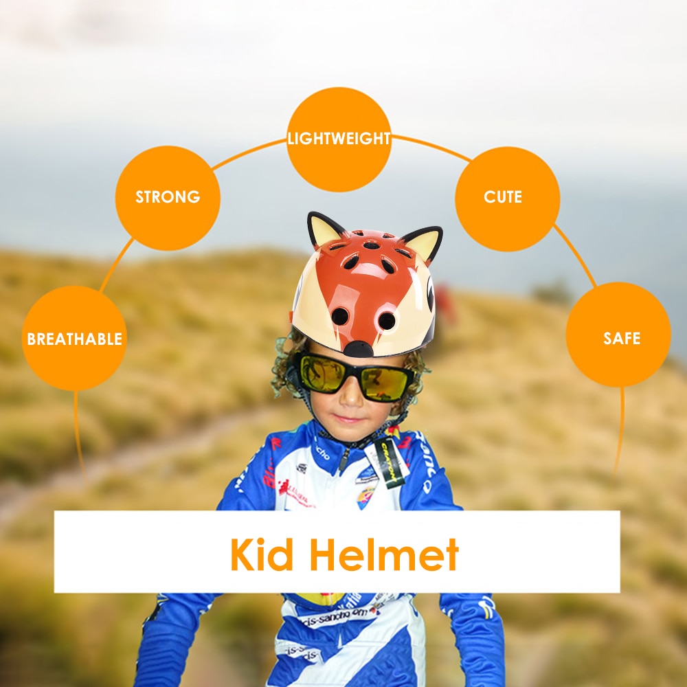 Cycling Helmet Kids Helmets Safety Helmet Lightweight Cute Pattern Breathable Vents Shock-absorbing Bike Cycling Equipment Sport
