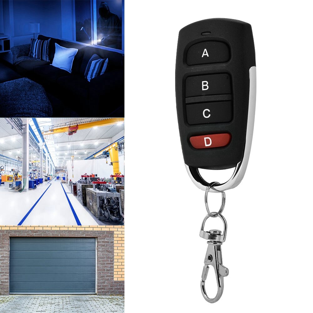 DC12V 4-Channel Learning Code Wireless Controller with 4-Button Remote Control