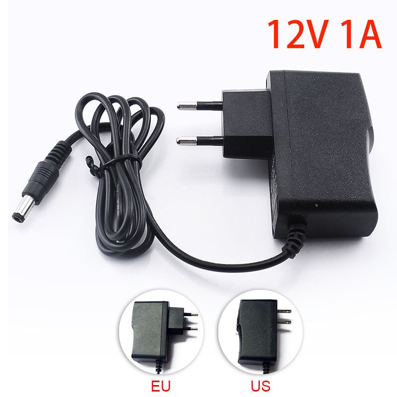 12V 1A 1000mA 100-240V Ac Naar Dc Power Adapter Voeding Lader Opladen Adapter Voor Cctv Camera led Strip Licht Us/Eu/Au Plug H10