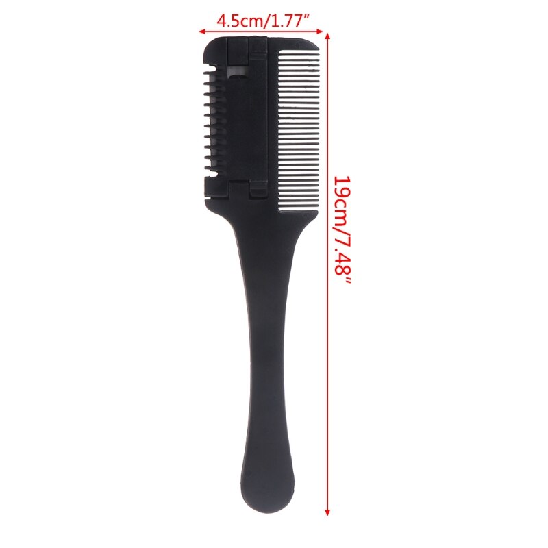 Haar Scheermes Kam Zwart Handvat Snijden Dunner Thuis Diy Trimmer Binnen Blades