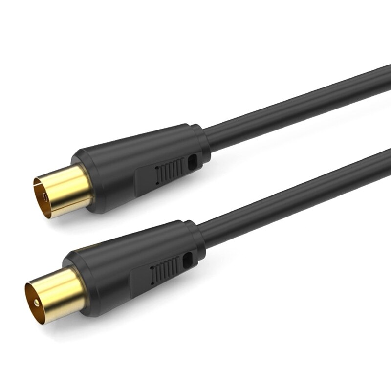 Câble Coaxial mâle-femelle d&#39;antenne TV RF, connecteur plaqué or, Double blindage RG6, 75ohm, 9.5Mm: Default Title