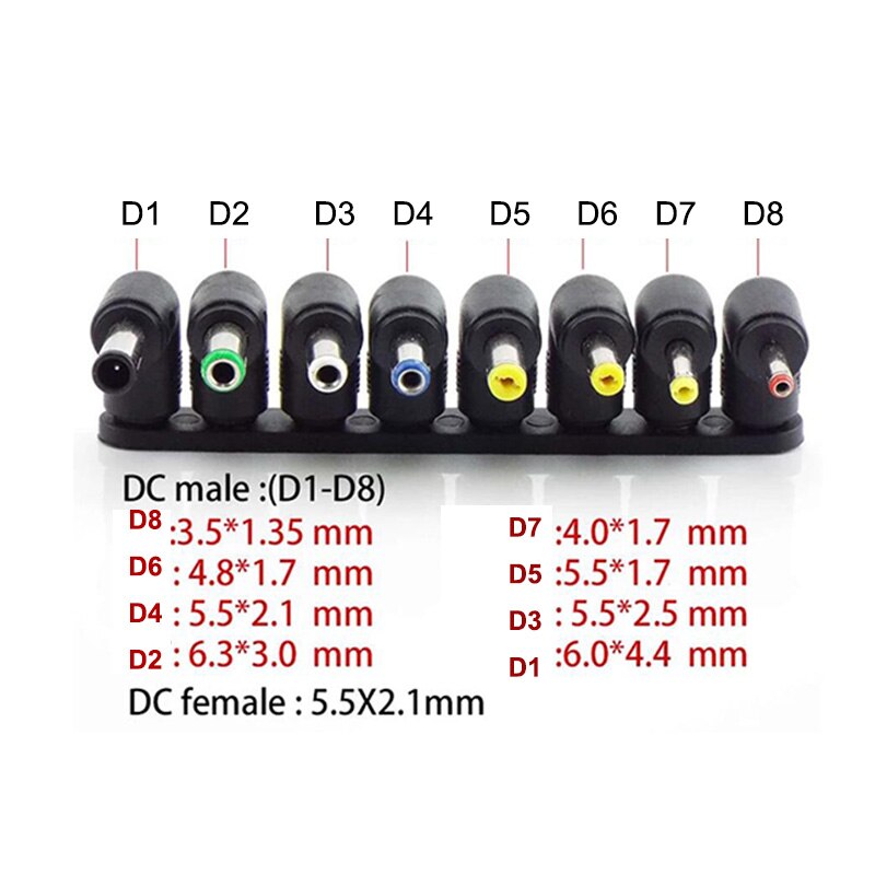 Adjustable Power Supply Adapter AC 100V-240V to DC 3V-24V 3A Universal Charger Jack to Plugs DC 5.5x2.1mm Female Connector