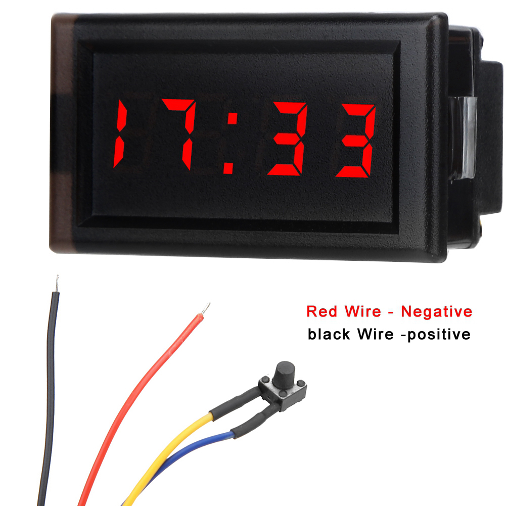 Auto digitale klok klok LED digitale display klok DC4.5-30V waterdicht stofdicht auto auto elektronische klok LED digitaal display