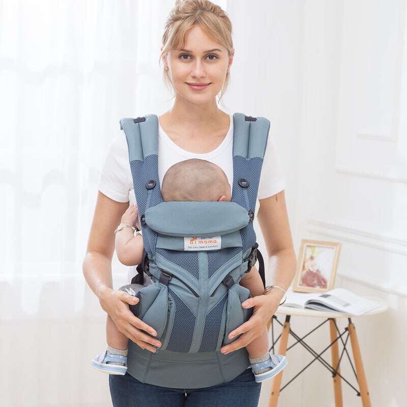 360 Adjustable At All Stages Ergonomic Baby Carrier Infant Hip Seat Carrier Sling Front Facing Backpacks for Baby Activity Gear: 1