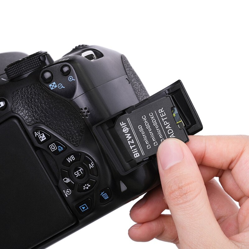 BlitzWolf-tarjeta de memoria BW-TF3 con adaptador C10 U3, tarjeta Micro SD de 64GB, tarjeta inteligente TF de 32/64/128/256GB para grabadora UAV de cámara