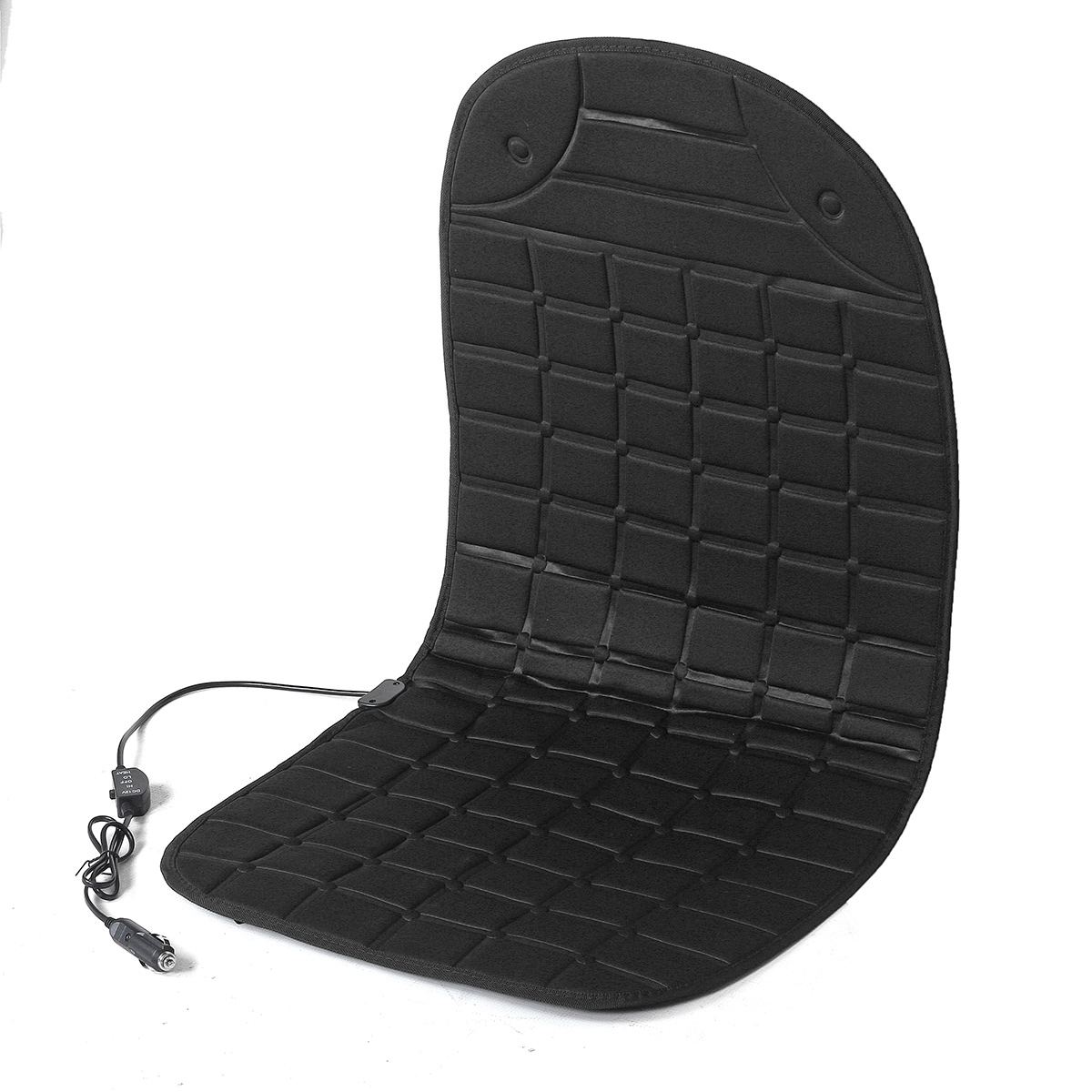 Universele 12V Auto Beschermende Verwarmd Zitkussen Verwarmd Covers 30W-45W 30-65 Graden verstelbare Auto Verwarming Pad Kussen: Black