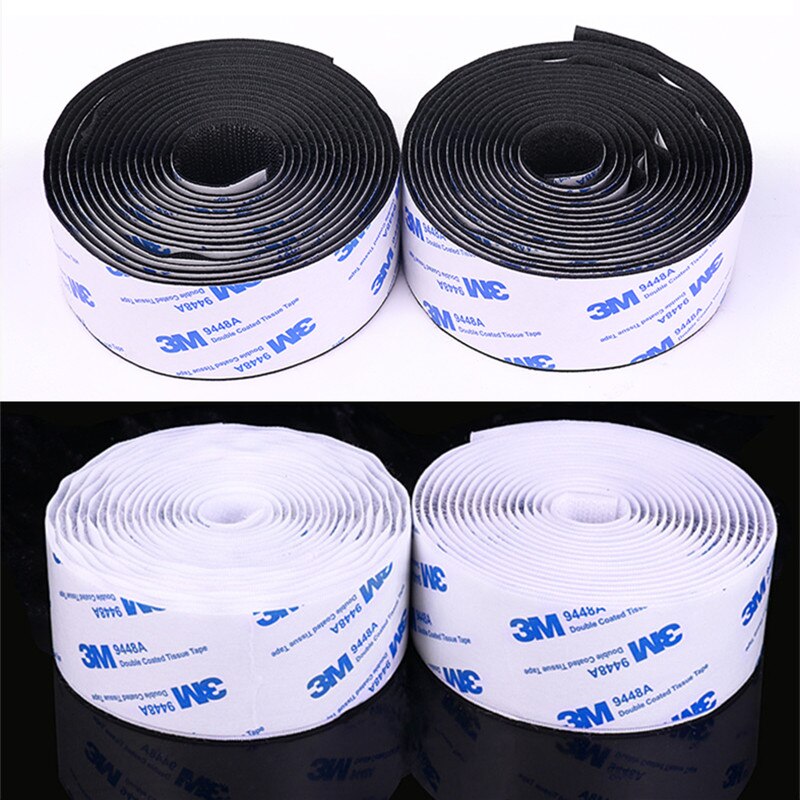 Moq 1M 20/25/30/38/50Mm Sterke Zelfklevende Sluiting Tape Nylon Haken en Loops Sticker Velcroos Lijm 3M Lijm Magie Voor Diy