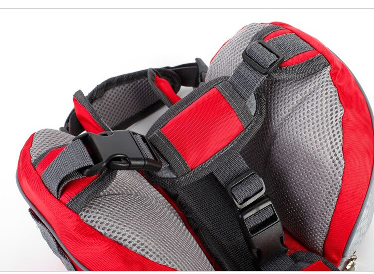 Dog Outdoor Backpack Large Dog Reflective Adjustable Saddle Bag Pet Harness Carrier For Traveling Hiking Camping Safety