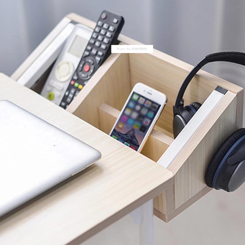 Portable Table Adjustable Lifting Standing Laptop Desk Bedroom Removable Storage Small Side Table Mini Sofa Cabinet