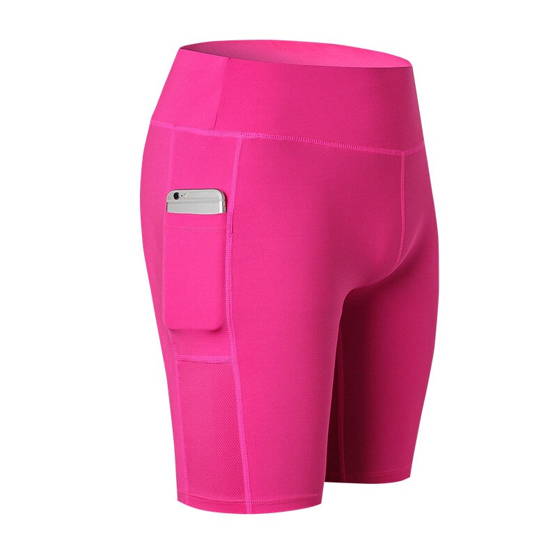 Dame sportsshorts elastiske åndbare sidelommer stramme femte bukser til sport  do2