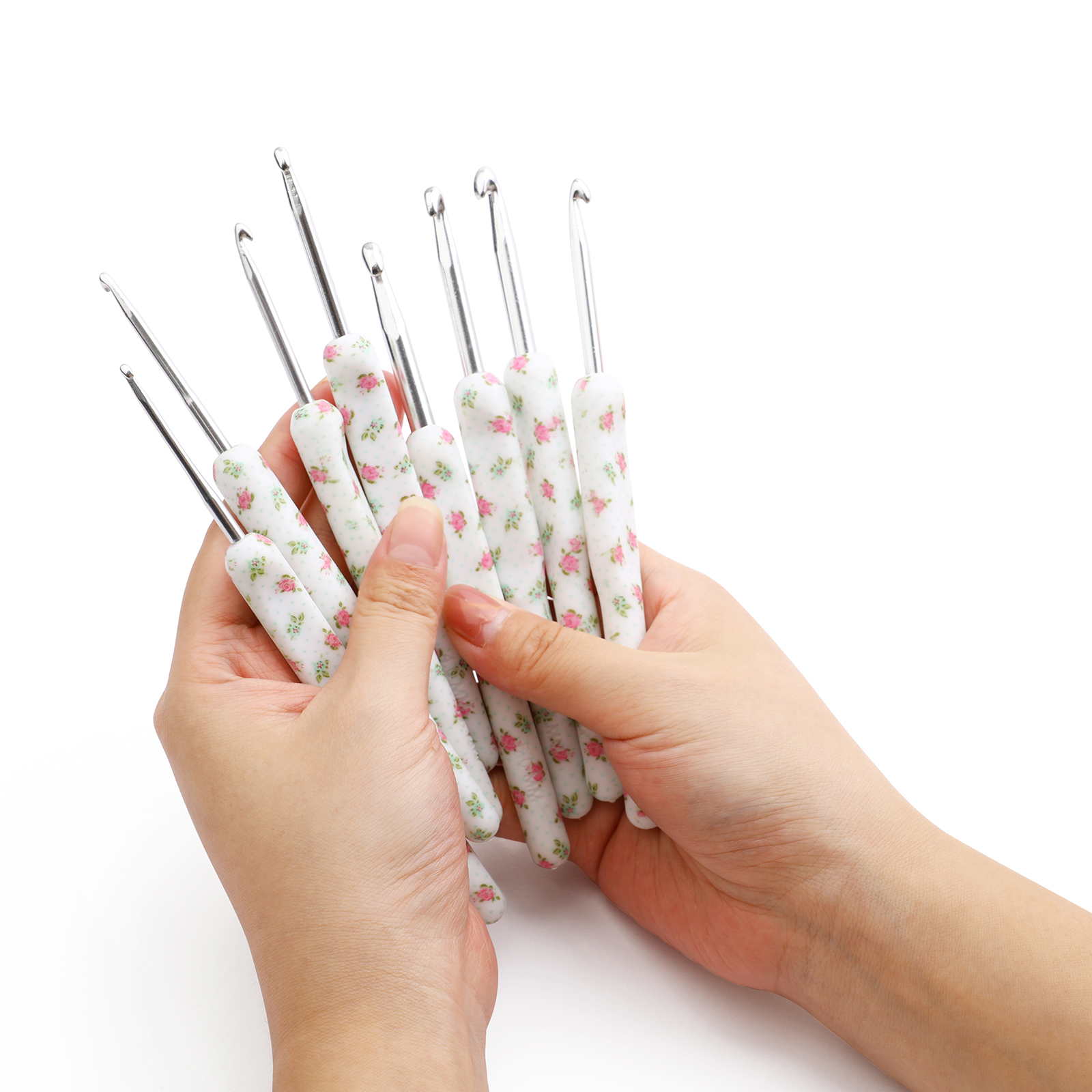 Premium Colorful Crochet Hook Set Soft Ceramic Mix Color Crochet Needles Home DIY Knitting Needles Sewing Tools