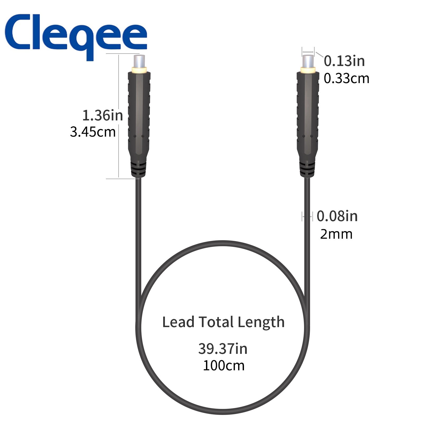 Cleqee HVAC Wire Magnetic Test Leads 30V 5A Low Voltage Magnetic Jumper 20AWG Silicone Cable 1M Black T10005.2