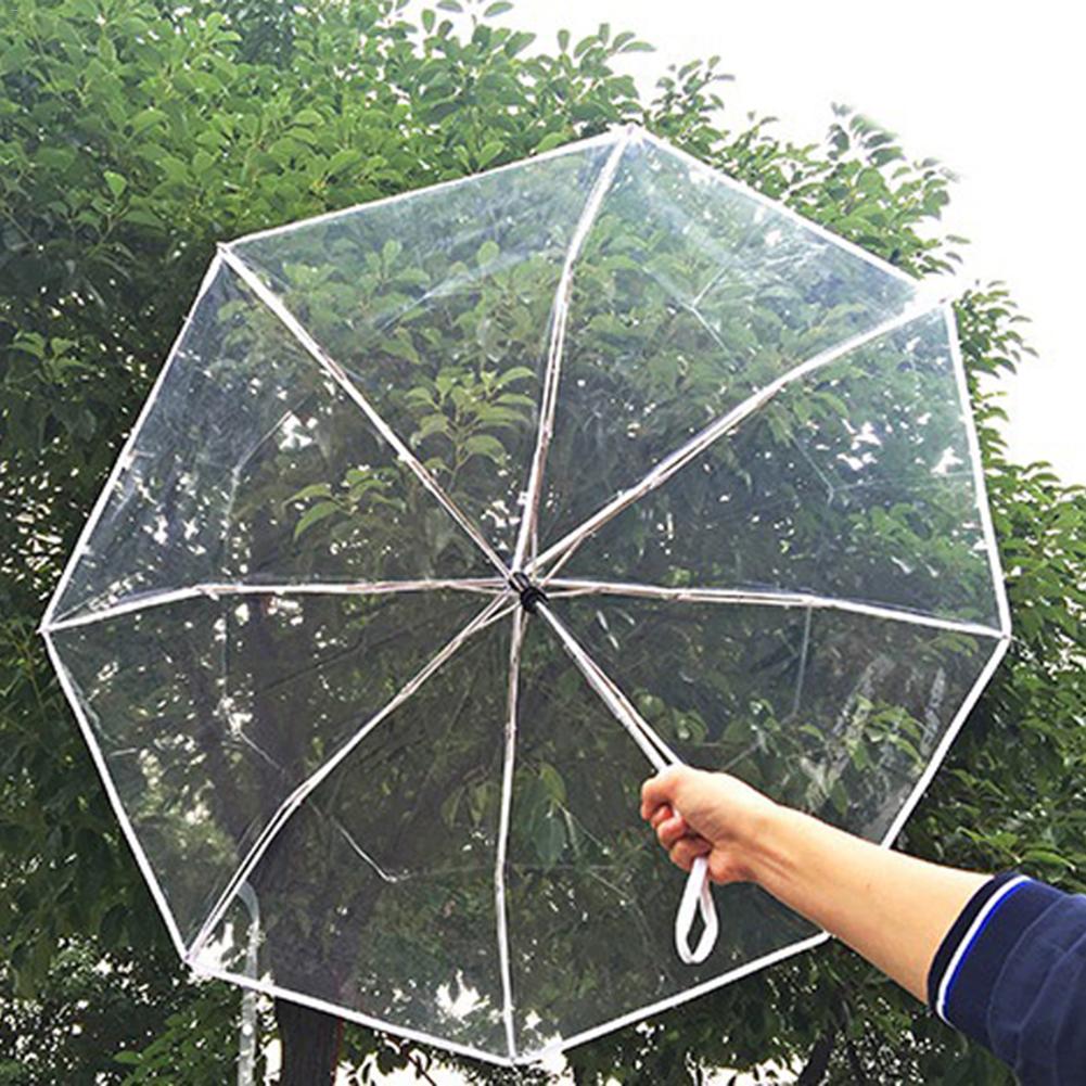 Zon-proof Waterdichte Paraplu Transparante Paraplu Automatische Paraplu Volautomatische Tri-fold Paraplu Upgraded Mini Paraplu