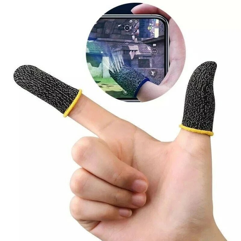 10 stücke Handy, Mobiltelefon Spielen Finger Ärmel Anti-Schweiß Finger Ärmel Für PUBG praktisch-Spiel Silber Faser Touchscreen Gamer Daumen schutz