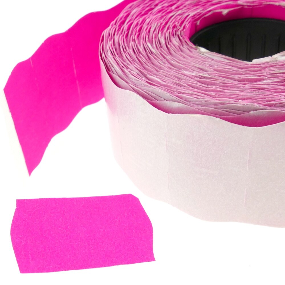 PrimeMatik-roll coil 1000 pink adhesive labels 26x16m 10 units