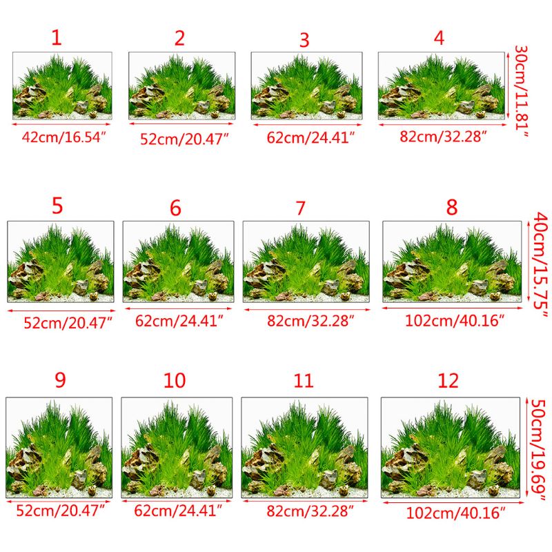 Fish Tank Background Painting Paper 3D Double-sided Ocean Landscape Poster Decorative Stickers Aquarium Decals 85WC