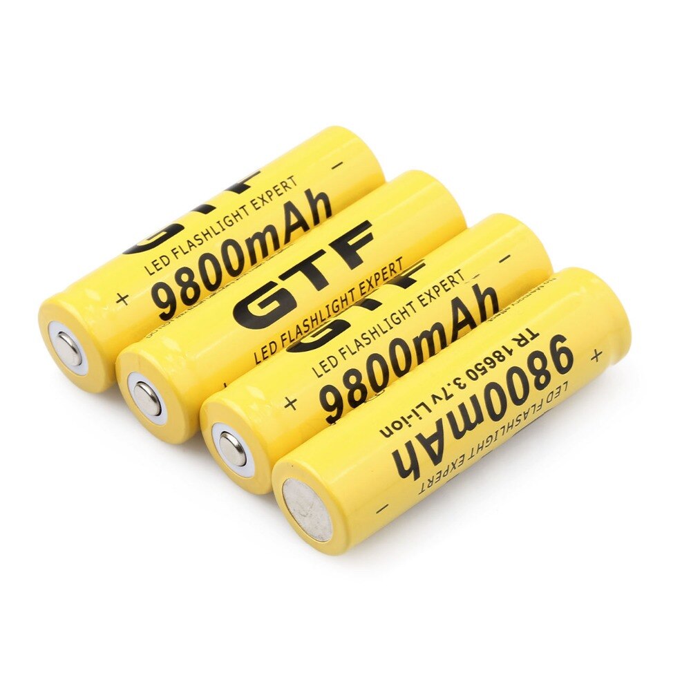 18650 Batteries 3.7V 9800mAh 18650 Rechargeable Li-ion Battery for Flashlight Torch Led Light +2 slot 18650 battery Charger