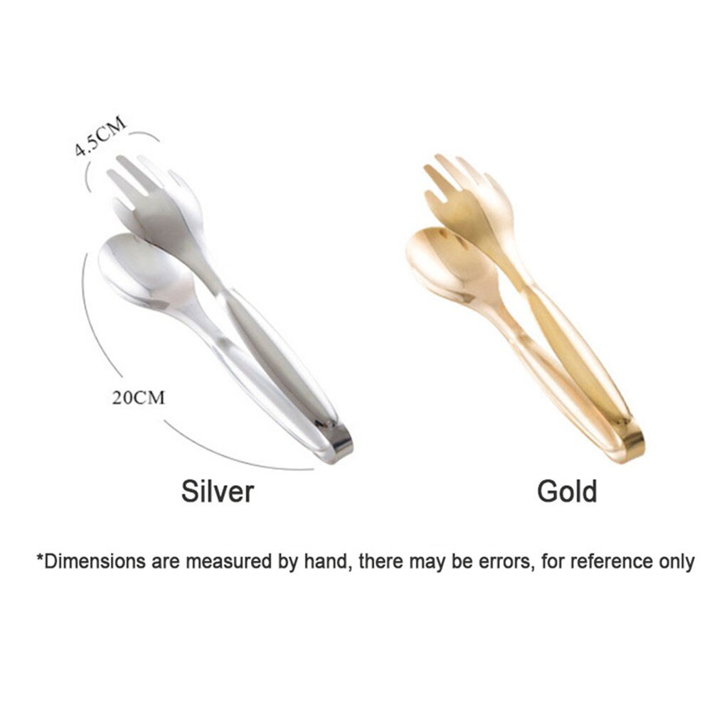 Mattang i rustfritt stål gull splint kjøkkenutstyr buffet matlagingsverktøy bbq klips brød biff tang klips kjøkken tilbehør
