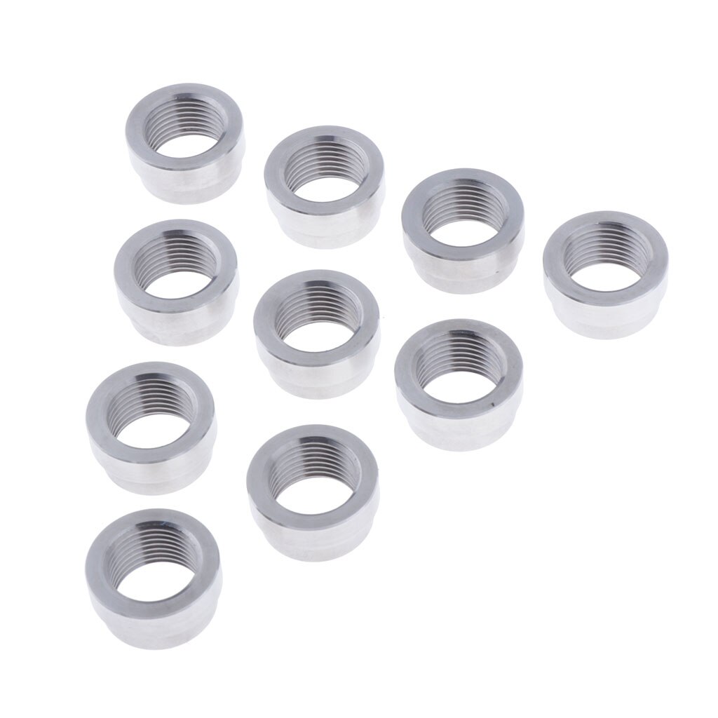 O2 sensor trin møtrik udsparing  m18 x 1.5 gevind - jern  - 10 stk
